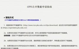 cfps数据库,什么是CFPS数据库？